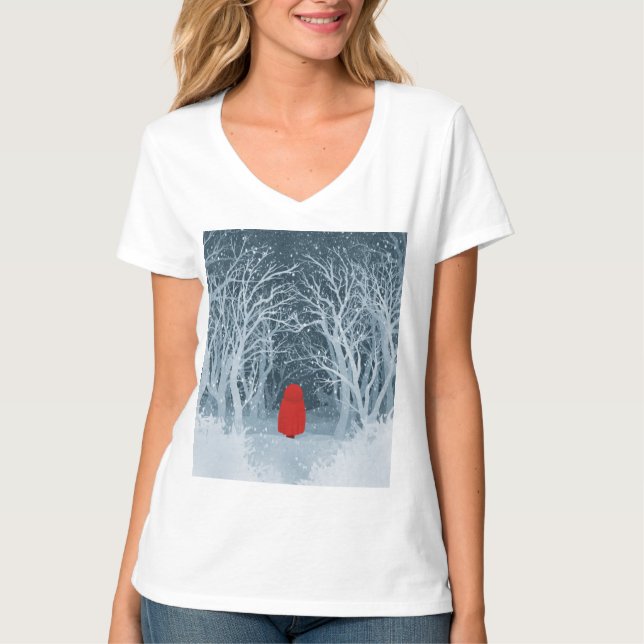 Camiseta Pequeno Chapéu Vermelho (Frente)