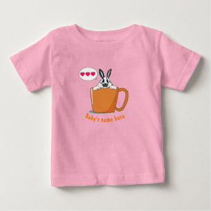 Camiseta Pequeno coelhinho Dotty diz "Eu te amo"