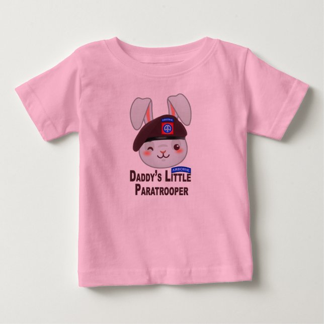 Camiseta “Pequeno Coelho Paraquedista da 82ª Divisão Aerotr (Frente)