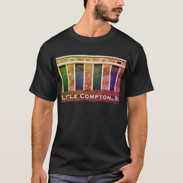 Camiseta Pequeno Compton, Localizador de Praia RI Summer (L (Frente)