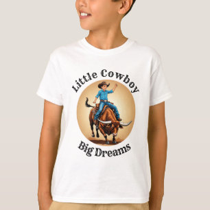 Camiseta Pequeno Cowboy Grandes Sonhos Montador de Touro