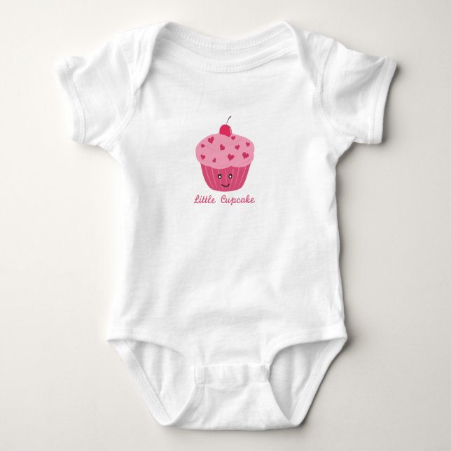 Camiseta Pequeno Cupcake Bebê Jersey Bodô (Frente)