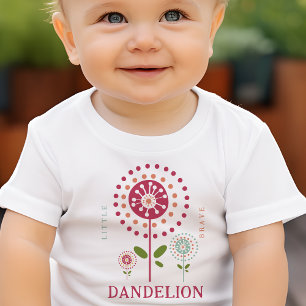 Camiseta Pequeno Dente-de-Leão Corajoso Personalizado