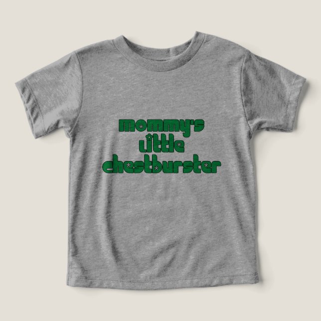 Camiseta Pequeno Desventre da Mamãe, Verde (Design frontal)