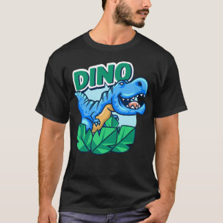 Camiseta Pequeno Dino Azul