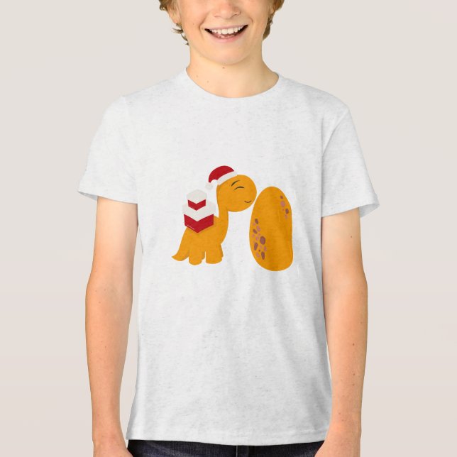 Camiseta Pequeno Dino Lover - Bonito e confortável para Cri (Frente)