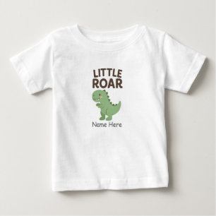 Camiseta Pequeno Dinossauro Roar Bonito E Camisa-T De Bebê