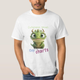 Camiseta Pequeno Dragão Cuteness Level Bonito Engraçado