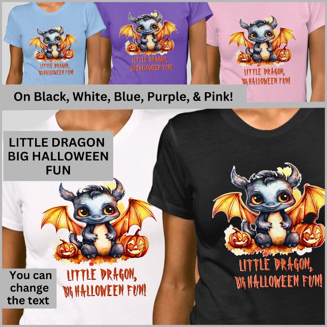 Camiseta Pequeno Dragão, Grande Diversão De Halloween, Pump (Criador carregado)