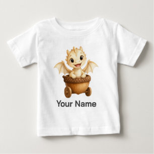 Camiseta Pequeno Dragão Personalizado em Carrinho de Bolota
