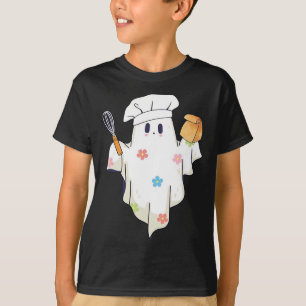 Camiseta Pequeno e Bonito Chef Fantasma Engraçado Café-de-A