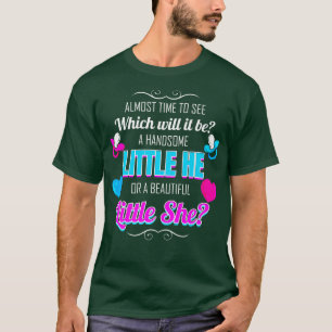 Camiseta Pequeno Ele ou Pequena Ela Revela Sexo