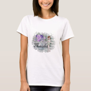 Camiseta Pequeno Elf com Série de Etiquetas Flores