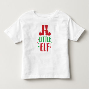 Camiseta Pequeno Elfo, Calçados Elf, Estrelas, Natal, Xmas