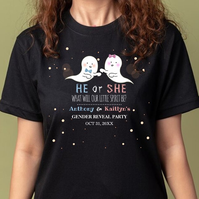Camiseta Pequeno Espírito Halloween Fantasma Festa de Revol (Criador carregado)