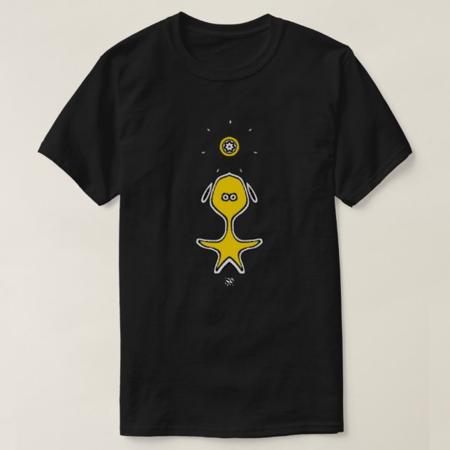 Camiseta Pequeno Estranho (Amarelo 2) (Frente do Design)