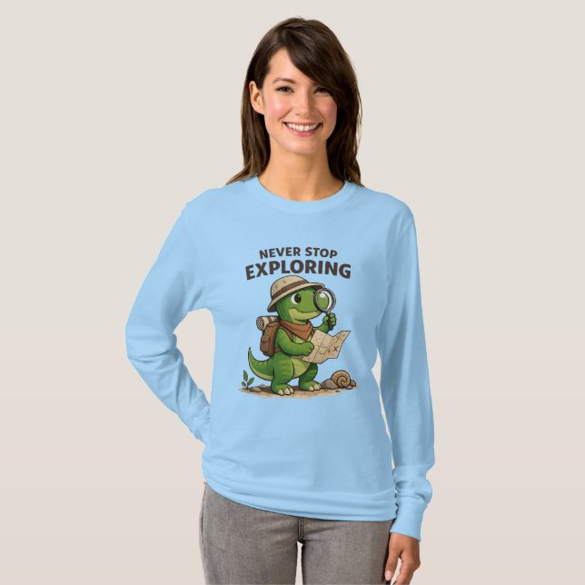 Camiseta Pequeno Explorador Dino (Frente Completa)