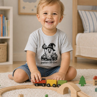 Camiseta Pequeno Fantasma da Vovó Brincalhão de Halloween p