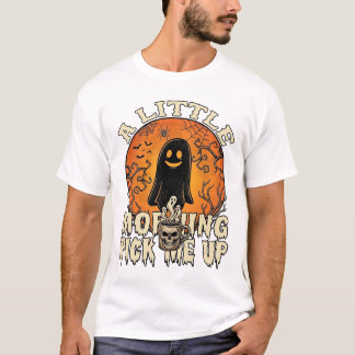 Camiseta Pequeno Fantasma de Halloween que Me Dá Energia pe