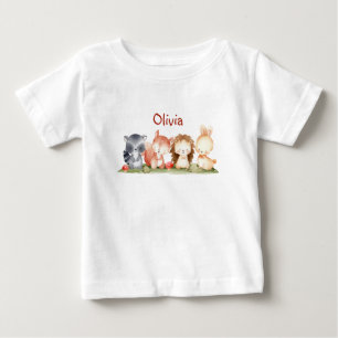 Camiseta Pequeno Fazenda Bonito Nome Personalizado Animal P