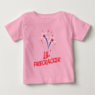 Camiseta Pequeno Fogos de Artifício 4 de Julho Patriótico F