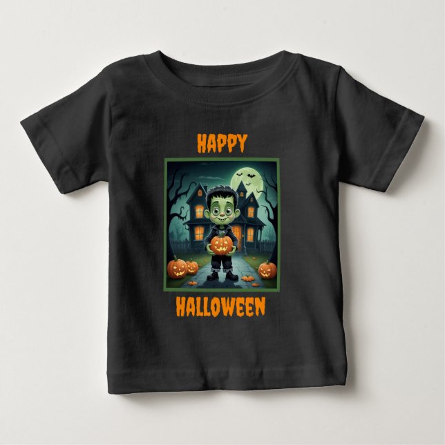 Camiseta Pequeno Frankenstein Halloween (Frente)
