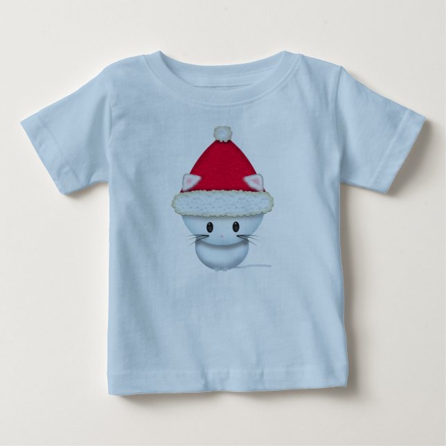 Camiseta Pequeno Gatinho de Natal (Frente)