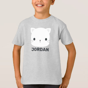 Camiseta Pequeno Gato Bonito com Nome Personalizado