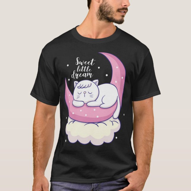 Camiseta Pequeno gato bonito dormindo (Frente)