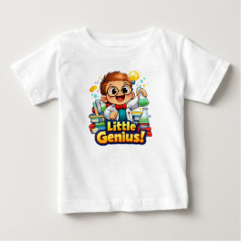 Camiseta Pequeno Gênio Ilustração de Bebê Fofo