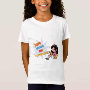 Camiseta Pequeno Humano Grande Personalidade Garotas Divert
