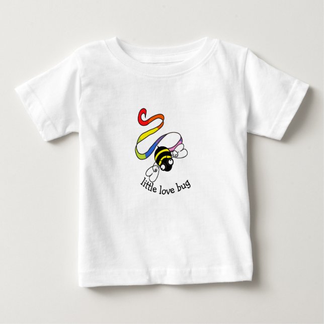 Camiseta Pequeno Inseto de Amor Bebê e Crianças (Frente)