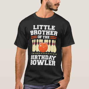 Camiseta Pequeno Irmão Da Boliche De Aniversário Do Bowler