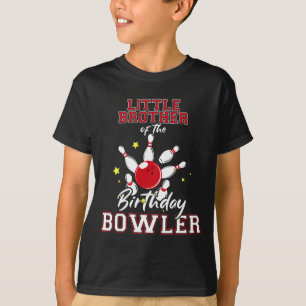 Camiseta Pequeno Irmão Da Boliche De Aniversário Do Bowler