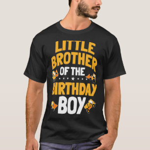 Camiseta Pequeno Irmão Da Construção De Meninos De Aniversá