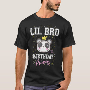 Camiseta Pequeno Irmão Da Princesa De Aniversário Cute Pand
