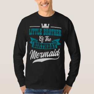 Camiseta Pequeno Irmão Do Aniversário Festa De Sereia