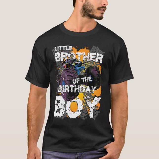 Camiseta Pequeno Irmão Do Monstro De Aniversário M (Frente)