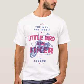 Camiseta Pequeno irmão e motoqueiro o homem mito a lenda
