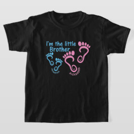 Camiseta Pequeno Irmão Pegadas Grande Irmã