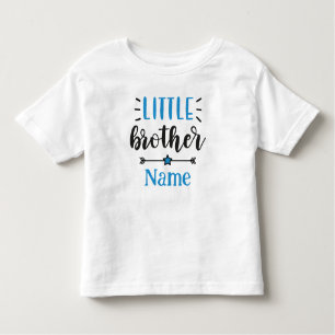 Camiseta Pequeno Irmão Personalizado Nome Cute
