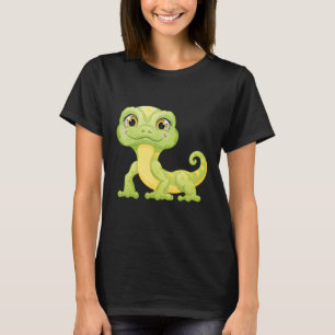 Camiseta Pequeno Lagarto Verde Iguana Répteis