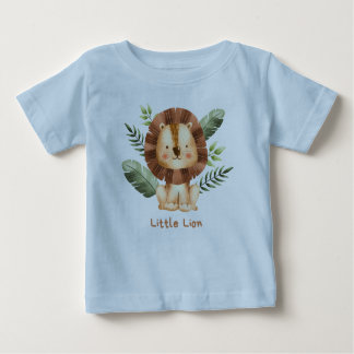 Camiseta Pequeno Leão-Camiseta: Adorável Leão Castanho Desi