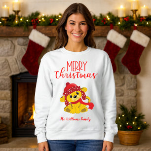 Camiseta Pequeno Leopard Cheer Christmas