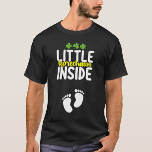 Camiseta Pequeno Leprechaun Dentro da Gravidez Mãe Grávida