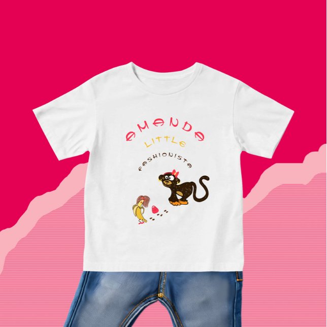 Camiseta Pequeno macaco (Criador carregado)