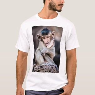 Camiseta Pequeno Macaco Bonito - Design divertido e Adoráve