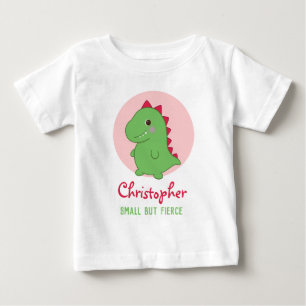 Camiseta Pequeno Mas Feroz   T-Rex Chibi Engraçado e Fofo