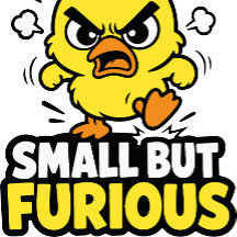 Pequeno Mas Furioso Pato Amarelo Zangado Sarcastic