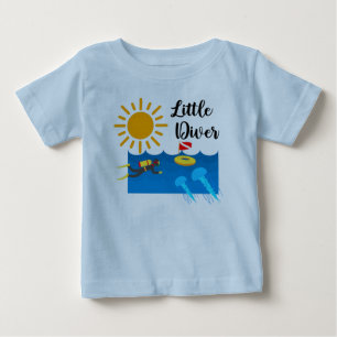 Camiseta Pequeno mergulhador com água gelada - Baby Fine Je